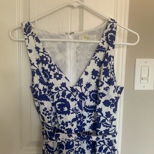 Boden blue and white dress